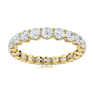 Ellice Natural Yellow Gold Prong Eternity Diamond Rings