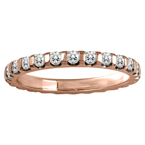 Ebba Lab-Created Rose Gold Bar Set Eternity Diamond Rings