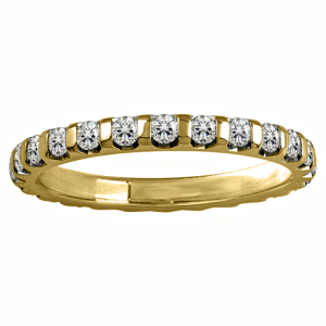 Ebba Lab-Created Yellow Gold Bar Set Eternity Diamond Rings