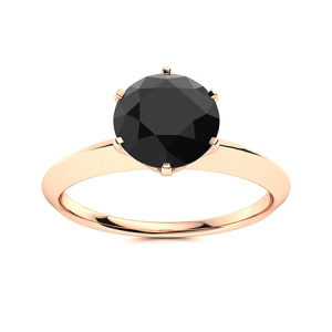  Arieanna Rose Gold Black Diamond Engagement Rings