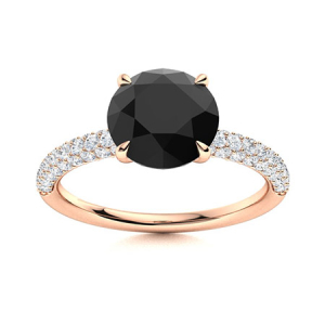  Aynslee Rose Gold Black Diamond Engagement Rings