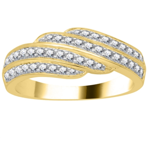 Eirini Lab-Created Yellow Gold Prong Statement Diamond Rings