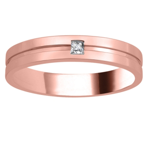 Emily Lab-Created Rose Gold 4 Prong Mens Diamond Rings