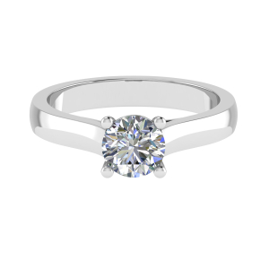 Biana Lab-Created Diamond Yellow Gold 4 Prong Classic Solitaire Engagement Rings