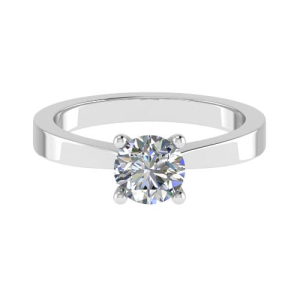 Chasity 0.20 - 3.00 Carat Lab-Created Round cut 4 Prong  Solitaire Diamond Rings