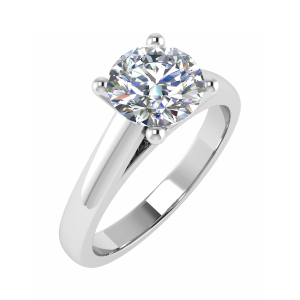Lab-Created Diamond Solitaire Engagement Rings