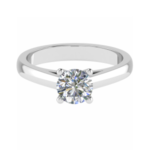  Benet Lab-Created Diamond Yellow Gold 4 Prong Classic Solitaire Engagement Rings