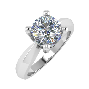  Ceana Lab-Created Yellow Gold 4 Prong Solitaire Diamond Rings