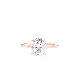 Barita Natural Diamond Rose Gold 4 Prong Classic Solitaire Engagement Rings