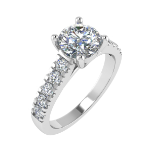  Cherice Lab-Created Diamond 4 Prong Side Stone Engagement Rings