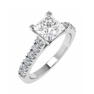  Cianna Lab-Created Diamond 4 Prong Side Stone Engagement Rings