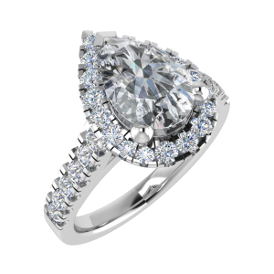 Eryn Lab-Created 3 Prong Cluster Diamond Ring