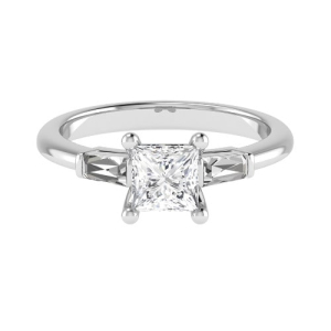 Aneisha Natural Diamond 4 Prong Set Trilogy Ring Engagement Rings