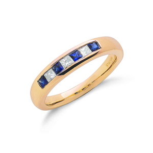 0.55 Carat Blue Sapphire Eternity Rings