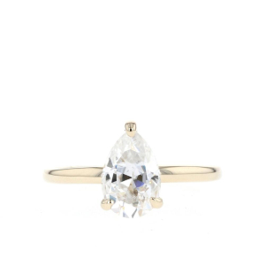 Bilhah Natural Diamond Yellow Gold 3 Prong Classic Solitaire Engagement Rings