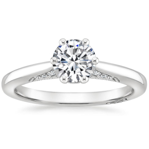 Claris Lab-Created Diamond 6 Prong Side Stone Engagement Rings