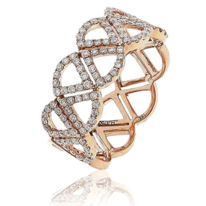 Everle Natural Rose Gold Prong Statement Diamond Rings