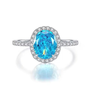 Aquamarine Gemstone Diamond Rings