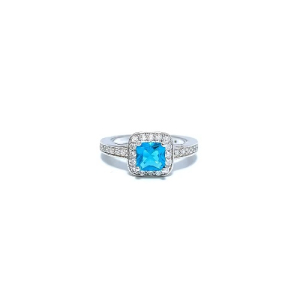 Bonita Aquamarine Rose Gold Gemstone Diamond Rings