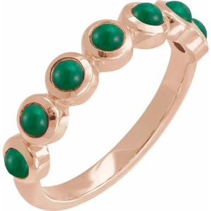 Brenley Emerald Rose Gold  Diamond Rings