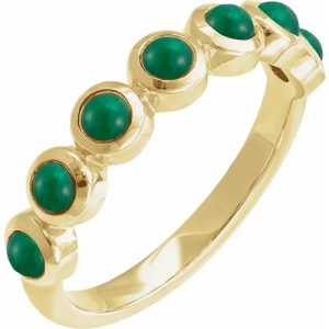 Brenley Emerald Yellow Gold  Diamond Rings