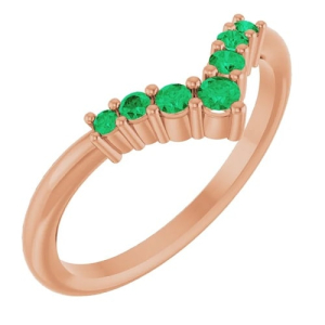 Xiamara Emerald Rose Gold 