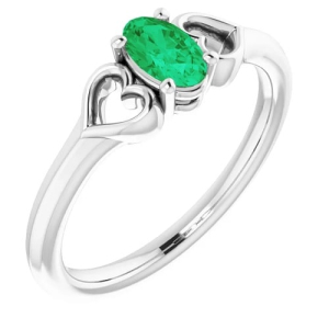 0.30 Carat Emerald Gemstone Rings