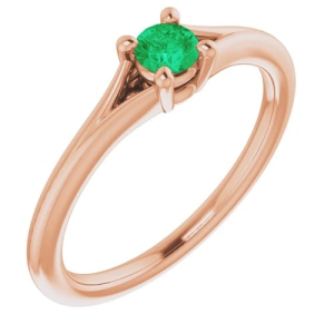 Zosia Emerald Rose Gold 