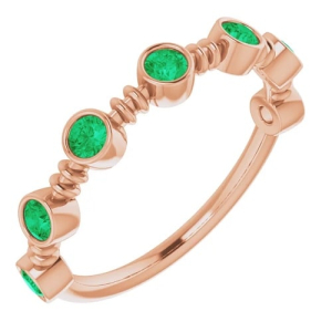 Zoriah Emerald Rose Gold 