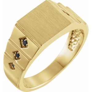 Cynna Black Diamond Yellow Gold Men's Wedding Rings