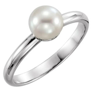 Pearl Gemstone Diamond Rings