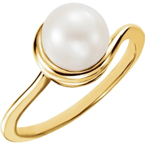 Zophai Pearl Yellow Gold Gemstone Diamond Rings