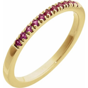 Natural Ruby Yellow Gold  Diamond Rings