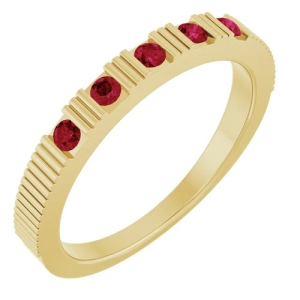 Natural Ruby Yellow Gold  Diamond Rings