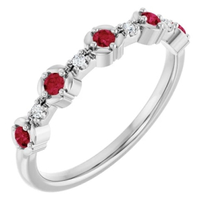 0.30 Carat Natural Ruby  Gemstone Diamond Rings