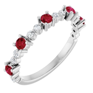 Lyla Natural Ruby  Diamond Ring