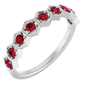 Natural Ruby  Diamond Rings