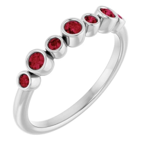 Natural Ruby  Diamond Rings