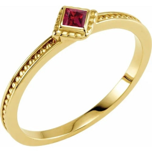 Londyn Natural Ruby Yellow Gold  Diamond Ring