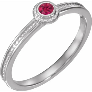 0.20 Carat Natural Ruby  Gemstone Diamond Rings
