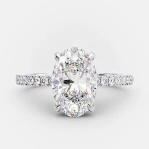  Claefer 1.24 Carat Natural Diamond Side Stone Engagement Rings