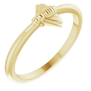 Alsie Yellow Gold Plain Wedding Rings for Women