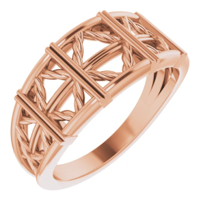 Auralee Rose Gold Plain Wedding Rings for Women