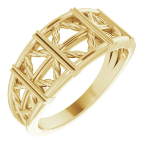 Auralee Yellow Gold Plain Wedding Rings for Women