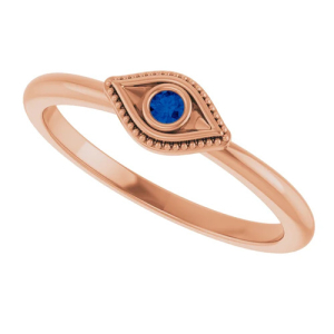 Anise Blue Sapphire Rose Gold 