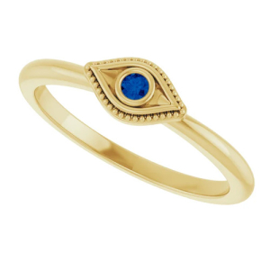 Anise Blue Sapphire Yellow Gold 