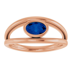 Anslie Blue Sapphire Rose Gold 