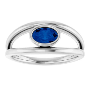 Blue Sapphire Solitaire Engagement Rings