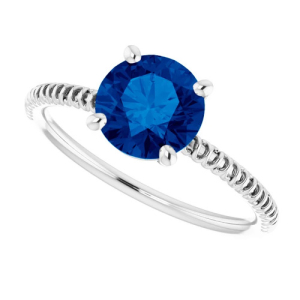 Blue Sapphire Solitaire Engagement Rings