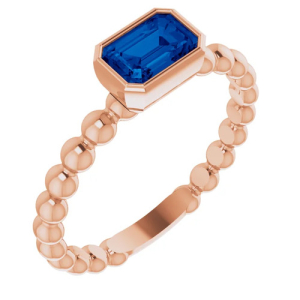 Allayna Blue Sapphire Rose Gold 